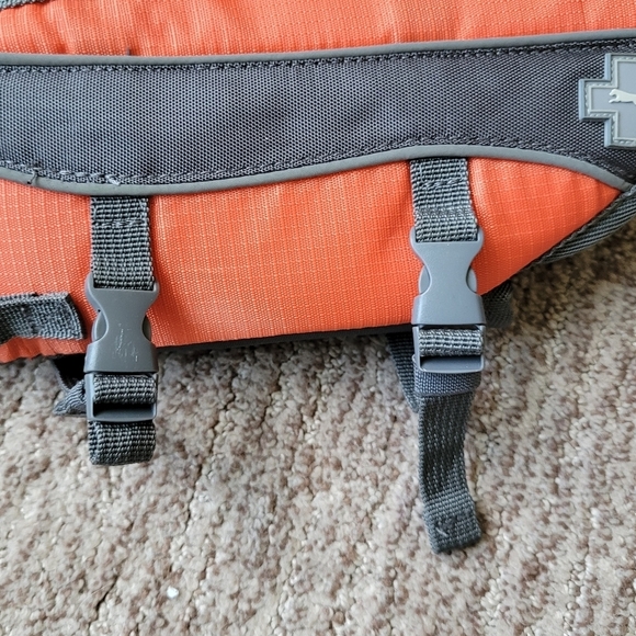 NWT HOT PAW DOG LIFE JACKET with RESCUE HANDLE 5 - 15 LBS XS ORANGE & GREY - Picture 7 of 14